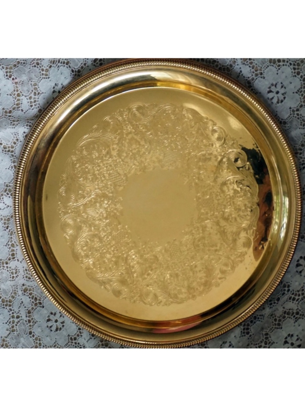 Ornate Gold Serving Tray